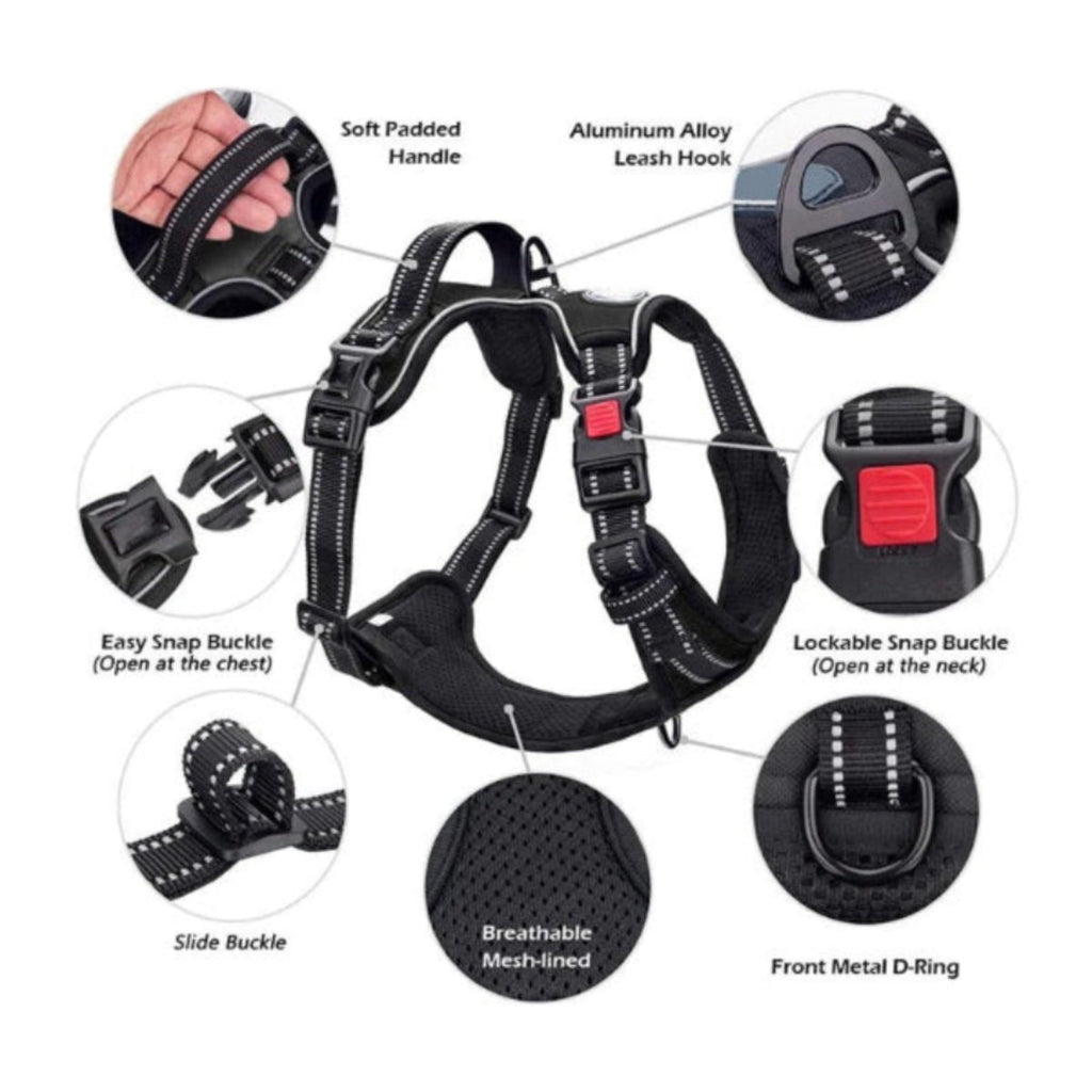 HARNAIS POUR CHIEN GRAND & ANTI-TRACTION – CONFORT MAXIMUM & CONTRÔLE TOTAL