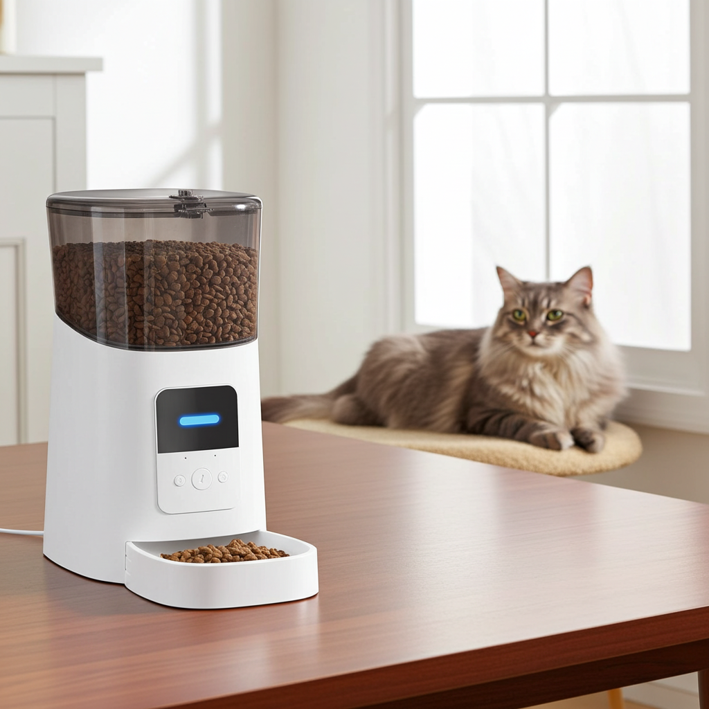 mangeoire à chat controle à distance